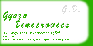 gyozo demetrovics business card