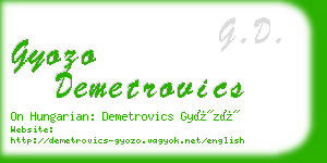 gyozo demetrovics business card